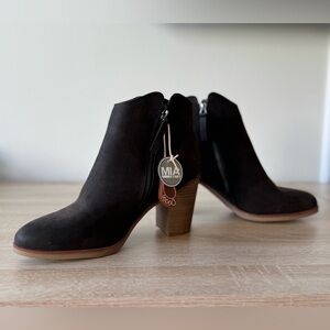 🆕 NWT MIA Classic Black Ankle Patton Booties Boot Western Vibes $80